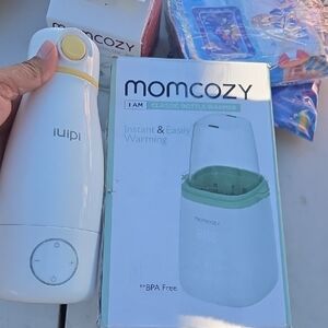 Momcozy Bottle Warmer with White and Green Design bundle